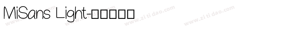 MiSans Light字体转换